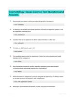 Cosmetology Hawaii License Test Questionsand Answers.