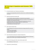 NR 326 Exam 3 Questions and Answers 100% Correct