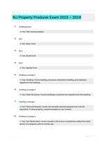 NJ Property Producer Exam 2023  2024