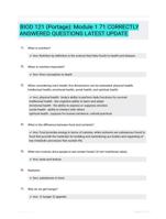 BIOD 121 (Portage): Module 1 71 CORRECTLY ANSWERED QUESTIONS LATEST UPDATE