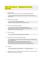 MHA 707 Exam D  Questions & Correct Answers