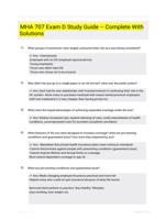MHA 707 Exam D Study Guide  Complete With Solutions