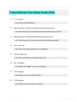 7 Brew Barista Test Study Guide 2024