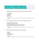 WGU D337 - Internet Of Things and Infrastructure | 100% verified correct