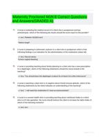 Maternity Proctored NGN B Correct Questions and Answers(GRADED A)