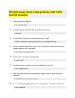 NCCCO tower crane exam practice with 100% correct answers