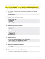 OCS Cyber Exam 2023-with complete solutions