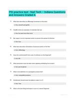PSI practice test - Nail Tech  Indiana Questions and Answers Graded A