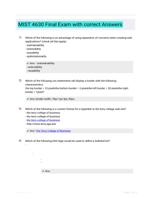 MIST 4630 Final Exam with correct Answers