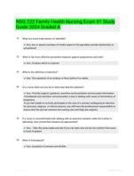 NSG 222 Family Health Nursing Exam #1 Study Guide 2024 Graded A