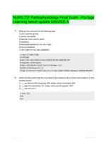NURS 231 Pathophysiology Final Exam - Portage Learning latest update GRADED A