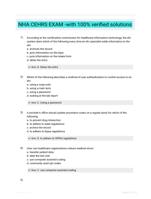 NHA CEHRS  EXAM -with 100% verified solutions