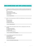 NHA CEHRS  EXAM -with 100% verified solutions