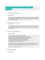 LA County Protocols-with 100% verified solutions