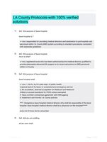 LA County Protocols-with 100% verified solutions
