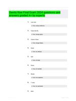 Davita Rise Final Exam 2024 questions and answers graded A+ by experts