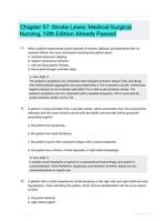 Chapter 57: StrokeLewis: Medical-Surgical Nursing, 10th Edition Already Passed