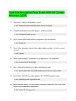 Xcel Life Insurance  Final Exam With All Correct Answers 2024.