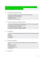PSI Online examination NY Insurance Property and Casualty Practice test