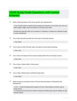 CGDR Study Guide Questions with correct Answers