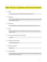 NSG 120 Quiz 4 Questions with Correct Answers