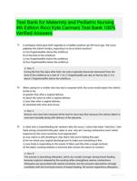 Test Bank for Maternity and Pediatric Nursing 4th Edition Ricci Kyle Carman| Test Bank 100% Veried Answers