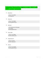 Columbia Bartending Agency exam 2023 with 100% correct answers