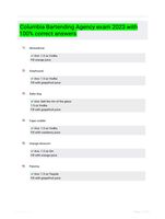 Columbia Bartending Agency exam 2023 with 100% correct answers