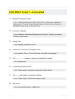 LOG BOLC Exam 1 -Answered