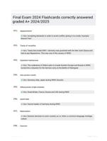 Final Exam 2024 Flashcards correctly answered graded A+ 2024/2025