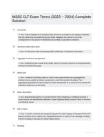 MSSC CLT Exam Terms (2023  2024) Complete Solution