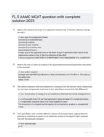 FL 5 AAMC MCAT  question with complete solution 2023