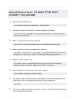 Special Points Exam PA 2023 WITH 100% CORRECT SOLUTIONS