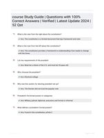 course Study Guide | Questions with 100% Correct Answers | Verified | Latest Update 2024 | 52 Qst