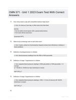 CMN 571 - Unit 1 2023 Exam Test With Correct Answers