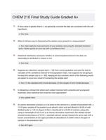 CHEM 210 Final Study Guide Graded A+