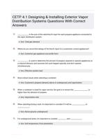 CETP 4.1 Designing & Installing Exterior Vapor Distribution Systems Questions With Correct Answers