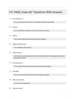 151 FINAL Exam - Questions With Answers