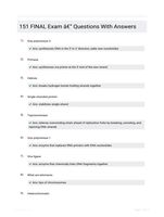 151 FINAL Exam - Questions With Answers