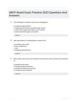 ABCP Board Exam Practice 2023 Questions And Answers