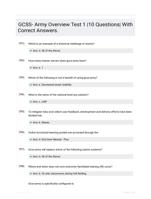GCSS- Army Overview Test 1 |10 Questions| With Correct Answers.