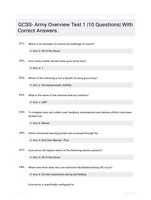 GCSS- Army Overview Test 1 |10 Questions| With Correct Answers.