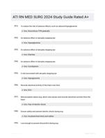 ATI RN MED SURG 2024 Study Guide Rated A+