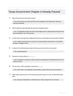 Texas Government Chapter 6 Already Passed