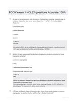 PCCIV exam 1 NCLEX questions Accurate 100%