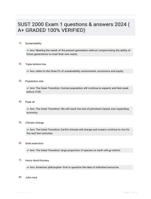 SUST 2000 Exam 1 questions & answers 2024 ( A+ GRADED 100% VERIFIED)