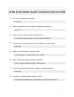 CHST Exam Study Guide Questions And Answers