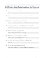 CHST Exam Study Guide Questions And Answers