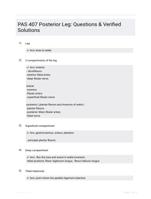 PAS 407 Posterior Leg: Questions & Verified Solutions