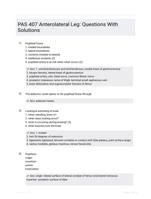 PAS 407 Anterolateral Leg: Questions With Solutions